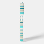 Coques Case-Mate iPhone Jolies rayures aqua blanc (Verso / Droite)