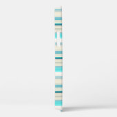 Coques Case-Mate iPhone Jolies rayures aqua blanc (Verso / Droite)