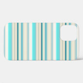 Coques Case-Mate iPhone Jolies rayures aqua blanc (Verso (horizontal))