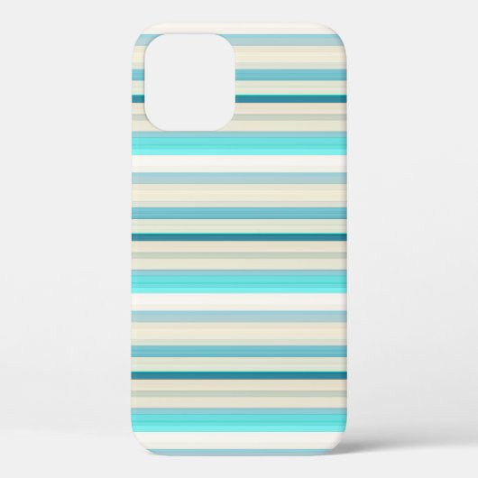 Coques Case-Mate iPhone Jolies rayures aqua blanc (Verso)