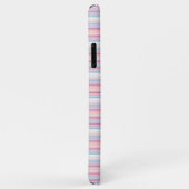 Coques Case-Mate iPhone Jolies rayures blanches roses (Dos/Droite)