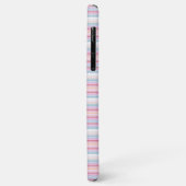 Coques Case-Mate iPhone Jolies rayures blanches roses (Dos/Gauche)
