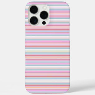 Coques iPhone 16 Pro Max Jolies rayures blanches roses 