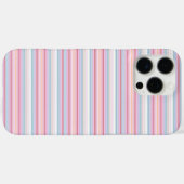 Coques Case-Mate iPhone Jolies rayures blanches roses  (Verso (horizontal))