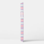 Coques Case-Mate iPhone Jolies rayures blanches roses (Verso / Droite)