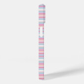 Coques Case-Mate iPhone Jolies rayures blanches roses (Verso / Droite)