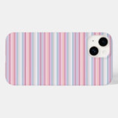 Coques Case-Mate iPhone Jolies rayures blanches roses (Verso (horizontal))