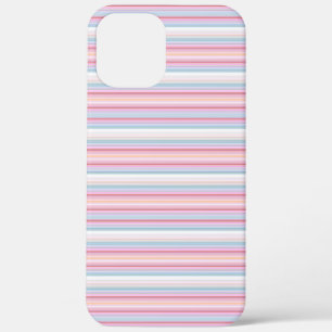 Case-Mate iPhone Case Jolies rayures blanches roses