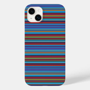 Coque Pour iPhone 14 Plus Jolies rayures bleu violet