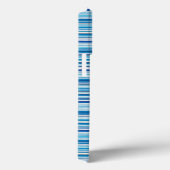 Coques Case-Mate iPhone Jolies rayures bleues blanches (Verso / Droite)