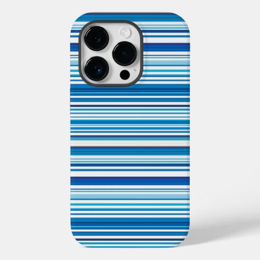 Coques Case-Mate iPhone Jolies rayures bleues blanches (Verso)