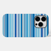 Coques Case-Mate iPhone Jolies rayures bleues blanches (Verso (horizontal))