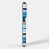 Coques Case-Mate iPhone Jolies rayures bleues blanches (Verso / Droite)