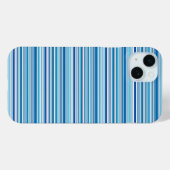 Coques Case-Mate iPhone Jolies rayures bleues blanches (Verso (horizontal))