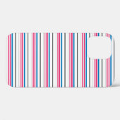 Coques Case-Mate iPhone Jolies rayures bleues blanches (Verso (horizontal))