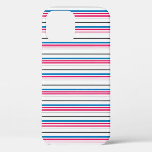 Case-Mate iPhone Case Jolies rayures bleues blanches