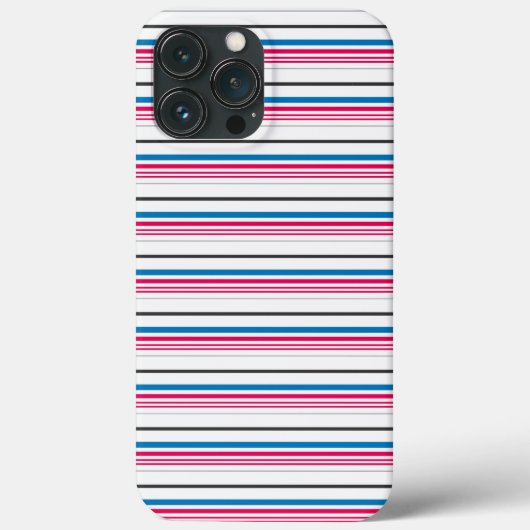 Coques Case-Mate iPhone Jolies rayures bleues blanches (Verso)