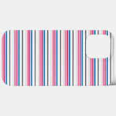 Coques Case-Mate iPhone Jolies rayures bleues blanches (Verso (horizontal))