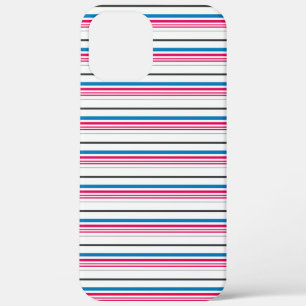 Case-Mate iPhone Case Jolies rayures bleues blanches