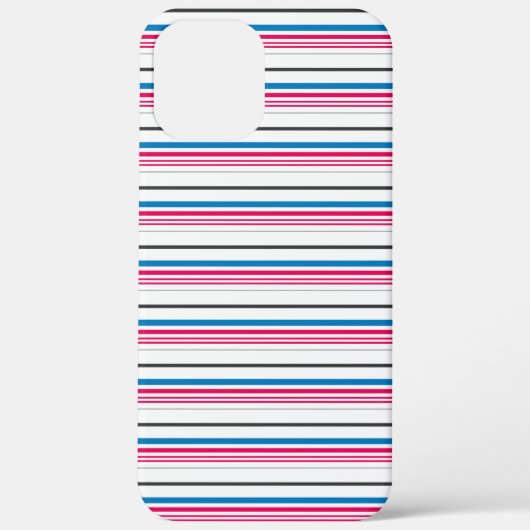 Coques Case-Mate iPhone Jolies rayures bleues blanches (Verso)