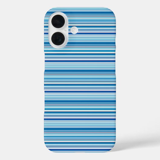 Coques Case-Mate iPhone Jolies rayures bleues blanches (Verso)