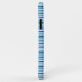 Coques Case-Mate iPhone Jolies rayures bleues blanches (Dos/Droite)