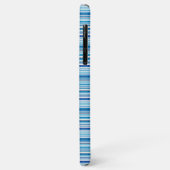 Coques Case-Mate iPhone Jolies rayures bleues blanches (Dos/Gauche)