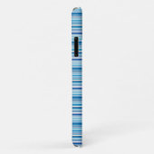 Coques Case-Mate iPhone Jolies rayures bleues blanches (Dos/Droite)