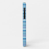 Coques Case-Mate iPhone Jolies rayures bleues blanches (Dos/Gauche)
