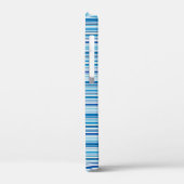 Coques Case-Mate iPhone Jolies rayures bleues blanches (Verso / Gauche)