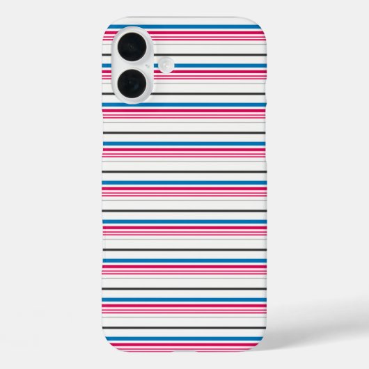 Coques Case-Mate iPhone Jolies rayures bleues blanches (Verso)
