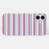 Coques Case-Mate iPhone Jolies rayures bleues blanches (Verso (horizontal))
