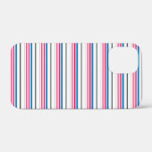 Coques Case-Mate iPhone Jolies rayures bleues blanches (Verso (horizontal))