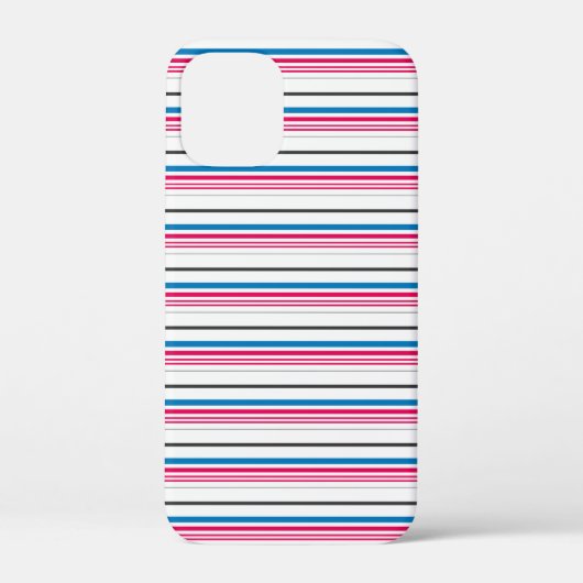 Coques Case-Mate iPhone Jolies rayures bleues blanches (Verso)
