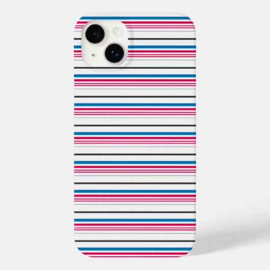 Coques Case-Mate iPhone Jolies rayures bleues blanches (Verso)