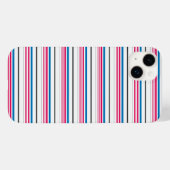 Coques Case-Mate iPhone Jolies rayures bleues blanches (Verso (horizontal))