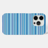 Coques Case-Mate iPhone Jolies rayures bleues blanches (Verso (horizontal))