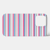 Coques Case-Mate iPhone Jolies rayures bleues blanches (Verso (horizontal))