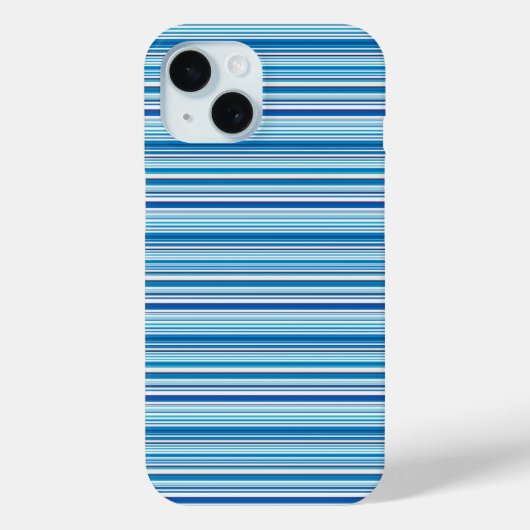 Coques Case-Mate iPhone Jolies rayures bleues blanches (Verso)