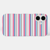 Coques Case-Mate iPhone Jolies rayures bleues blanches (Verso (horizontal))