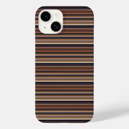 Coques Case-Mate iPhone Jolies rayures bleues marron (Verso)