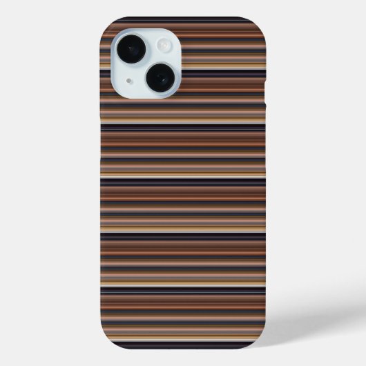 Coques Case-Mate iPhone Jolies rayures bleues marron (Verso)