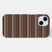 Coques Case-Mate iPhone Jolies rayures bleues marron (Verso (horizontal))