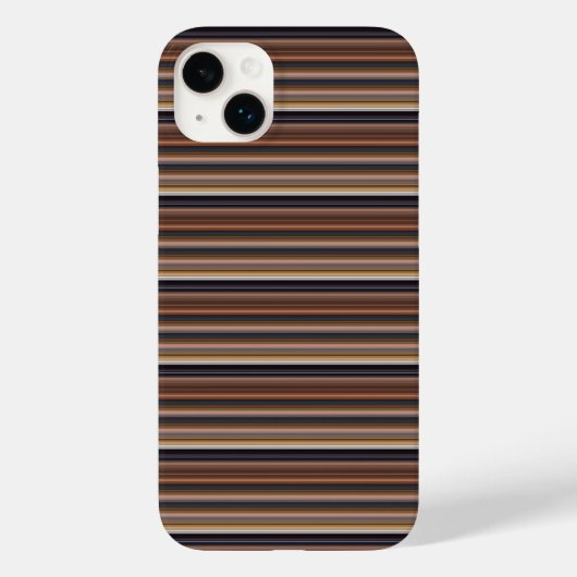 Coques Case-Mate iPhone Jolies rayures bleues marron (Verso)