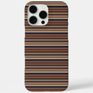 Coques iPhone 16 Pro Max Jolies rayures bleues marron