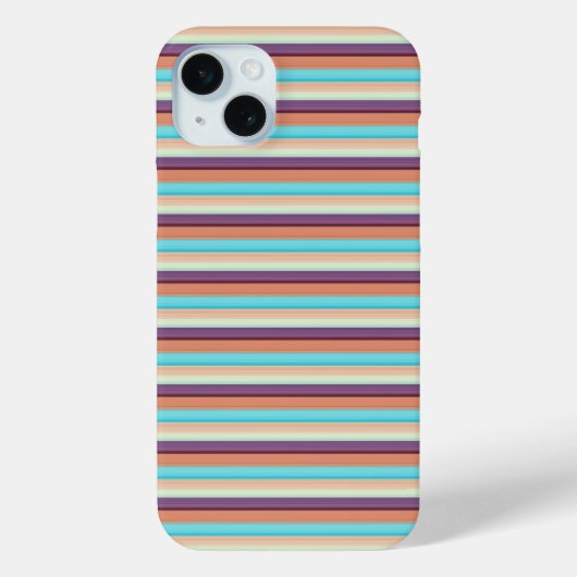Coques Case-Mate iPhone Jolies rayures bleues marron  (Verso)