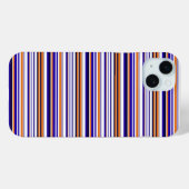 Coques Case-Mate iPhone Jolies rayures bleues orange (Verso (horizontal))