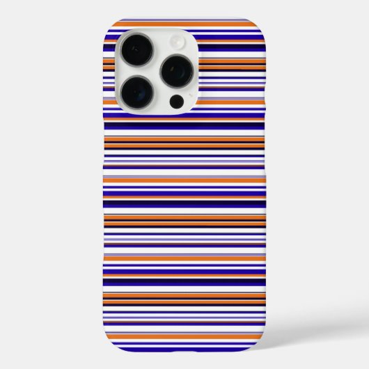 Coques Case-Mate iPhone Jolies rayures bleues orange (Verso)