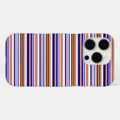 Coques Case-Mate iPhone Jolies rayures bleues orange (Verso (horizontal))