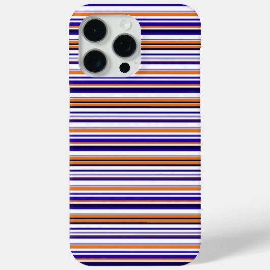 Coques Case-Mate iPhone Jolies rayures bleues orange (Verso)